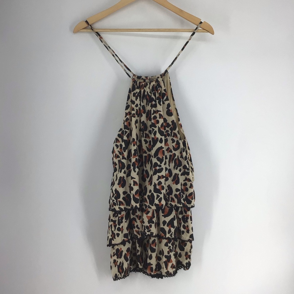 Urban Outfitters Kendal Keyhole Cutout Tier Romper